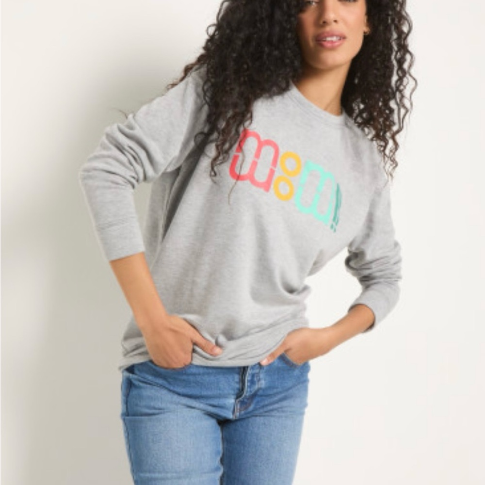 78 & Sunny Graphic Lightweight Sweatshirt in Grey NWT